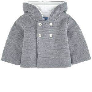 EUC Jacadi Wool Knit Hooded Cardigan 6m